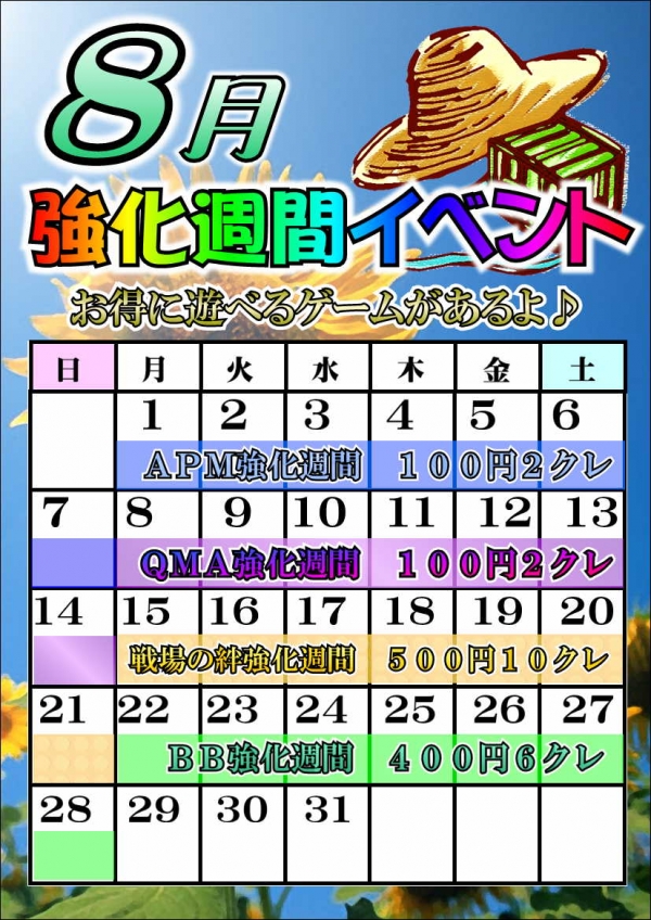 強化週間８月
