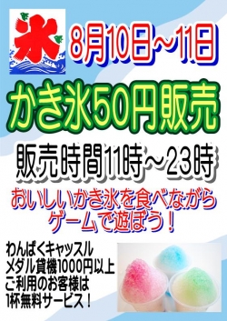 かき氷８月10日～11日