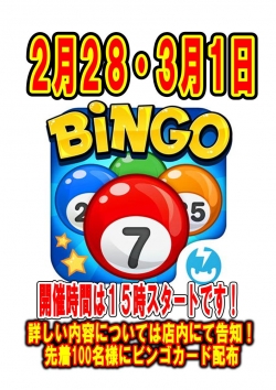 ビンゴ２．３月